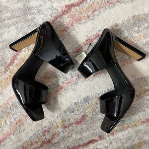 Express Black Patent Leather Heels